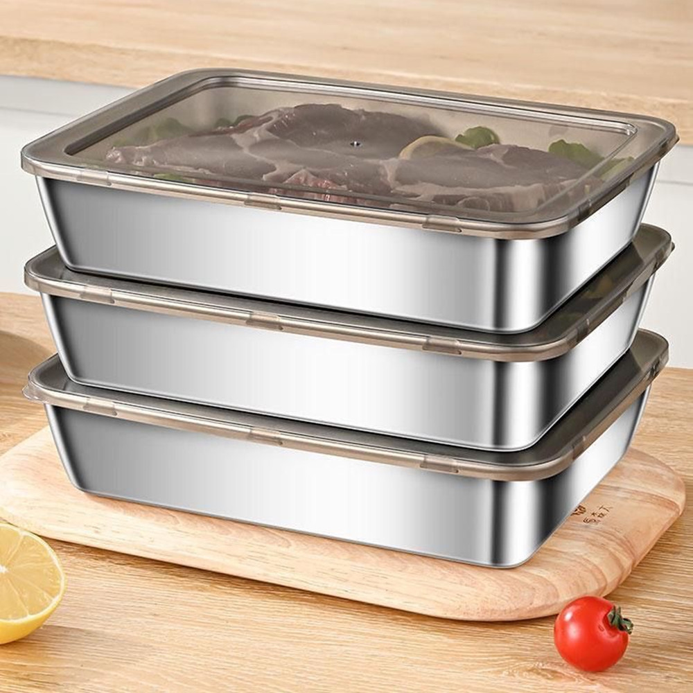 Food Storage In Stainless Steel - Zestaw pojemników na żywność ze stali