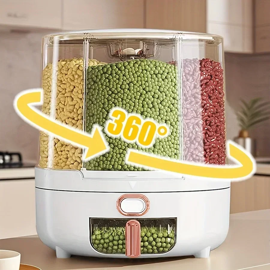 Food Storage Meals - 6-komorowy 360 ° Obrotowy, szczelny pojemnik