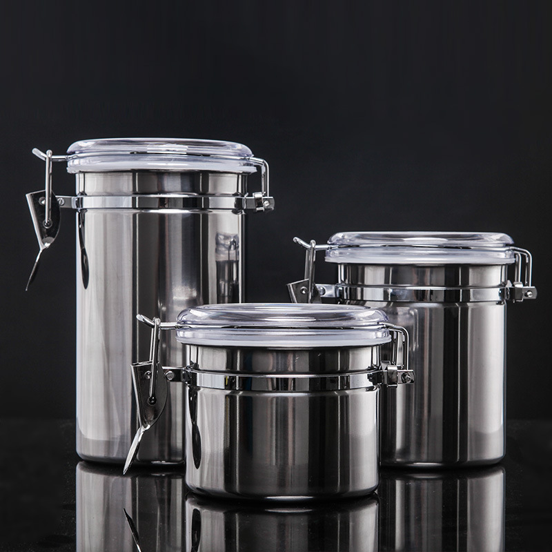 Food Storage In Stainless Steel - Stalowa, szczelna pojemnik z opcją wbudowanego