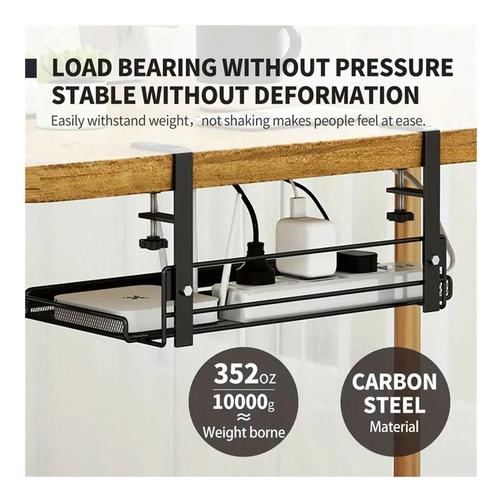 Food Storage In Stainless Steel - Półka/koszyk do przechowywania pod biurkiem, organizer