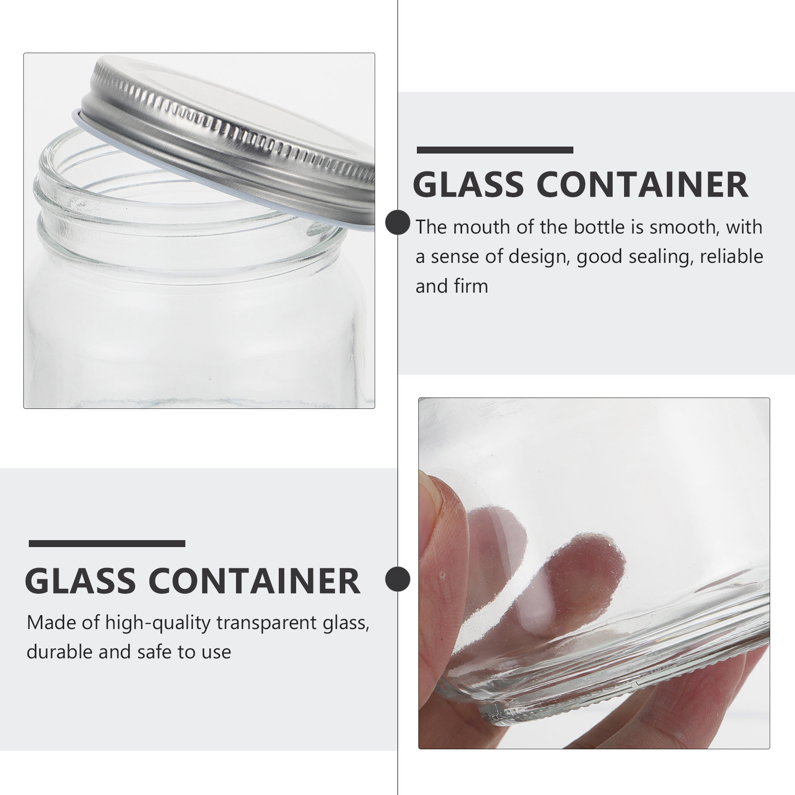 Zestaw 6 szklanych słoików typ – Food Storage Glass Containers recenzja i cena