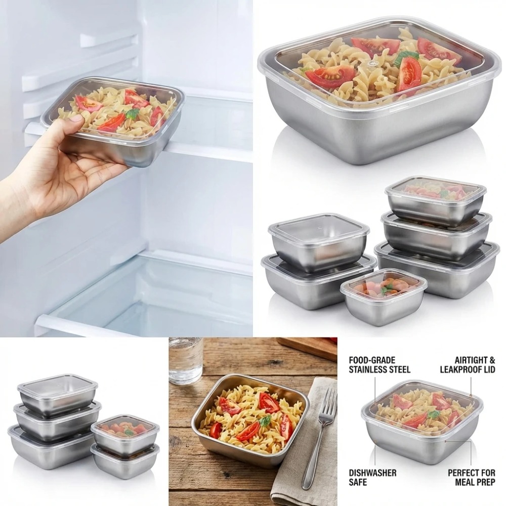 6 SZT. Pojemników na żywność z – Food Storage Cupboard recenzja i cena